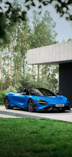 Supercar Blue McLaren 765 — Xiaomi 15S Pro Fundal