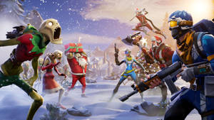 Tapet HD cu modul Salvează Lumea în Fortnite, ediția de Crăciun