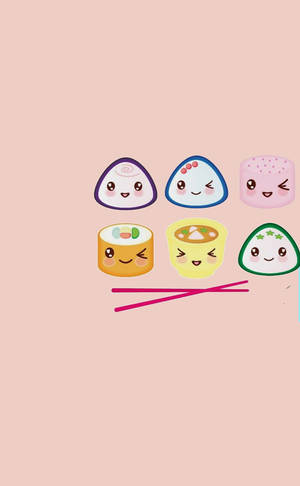Sushi Kawaii HD — Drăguț estetic Halloween Fundal
