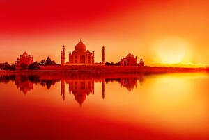 Tapet Taj Mahal apus frumos