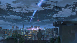 Taki Cometa Your Name Anime 2016 — Tokyo GIF Fundal