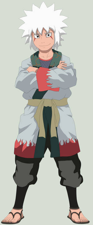 Wallpaper telefon Jiraiya tânăr — Galaxy Z Flip 6 Fundal