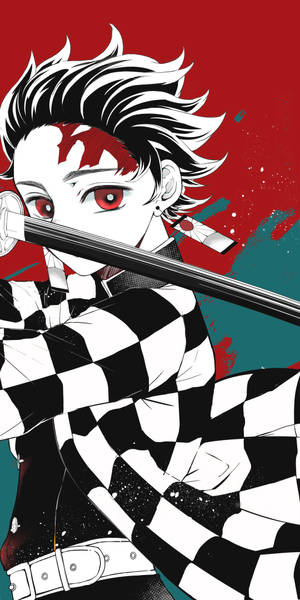 Tanjiro cu sabia Demon Slayer wallpaper iPhone — Demon Slayer Nezuko Fundal