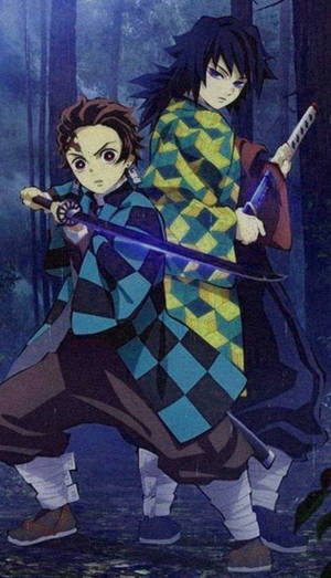 Tanjiro și Giyu Demon Slayer wallpaper iPhone — Demon Slayer Tanjiro Fundal