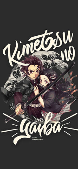 Tanjiro și Nezuko Demon Slayer iPhone wallpaper — iPhone 17e Fundal