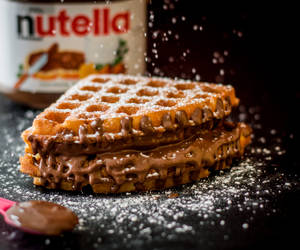 Teac de vafle Nutella wallpaper — Cald Fundal
