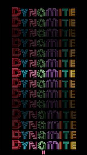 Telefon Cool Negru BTS Dynamite — Logo bts GIF Fundal