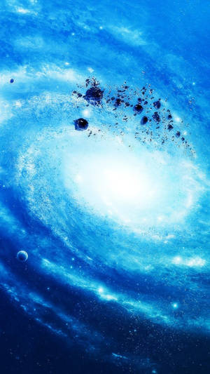 Telefon cu Galaxie și Debris Stelar — Galaxy phone Fundal