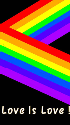 Telefon LGBT cu Curcubeu Zigzag — Dragostea este dragoste Fundal