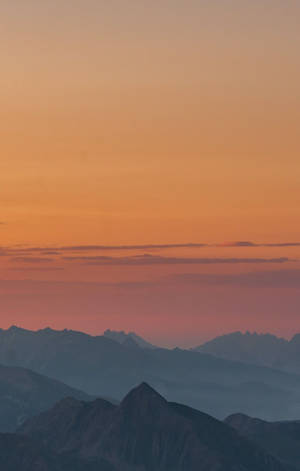 Fond de ecran telefon munte estetic portocaliu — Galaxy Tab Fundal
