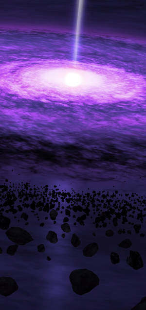 Telefon Spațial Quasar Violet — iPhone Air Fundal