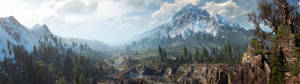 2489x700 WITCHER 3 WILD HUNT fantasy acțiune luptă războinic poster întuneric dual — 32:9 Fundal
