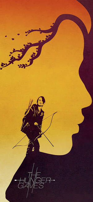 Wallpaper The Hunger Games Katniss artă vectorială — iPhone 15 Fundal
