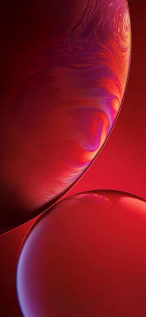 Two red swirled abstract bubbles iPhone XR wallpaper — iPhone Xr Fundal