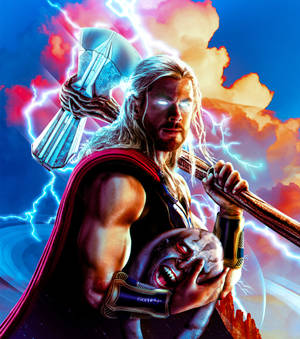 Thor Love And Thunder fanart wallpaper — Tecno Phantom V Fold2 Fundal