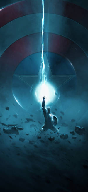Thunder Captain America Iphone — iPhone 14 Fundal