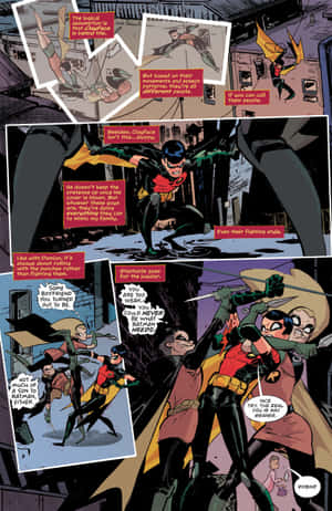 Tim Drake încrezător, prezentându-și abilitățile de supererou — Oppo Pad Fundal