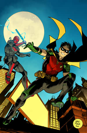 Tim Drake: Un tânăr luptător împotriva crimei în acțiune — POCO Pad Fundal