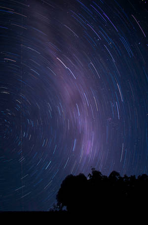 Un wallpaper HD impresionant cu timelapse de stele în galaxie — Samsung Galaxy S20 Fundal
