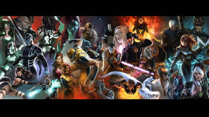 Benzile desenate Marvel cu toate personajele, eroi și răufăcători. fundaluri