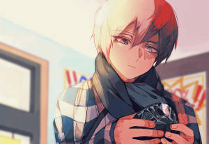 Todoroki drăguț ținând o piatră de cristal wallpaper — Todoroki drăguț Fundal
