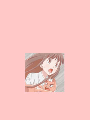 Tohru Honda Roz Albastru Minimalist Anime Fruits Basket