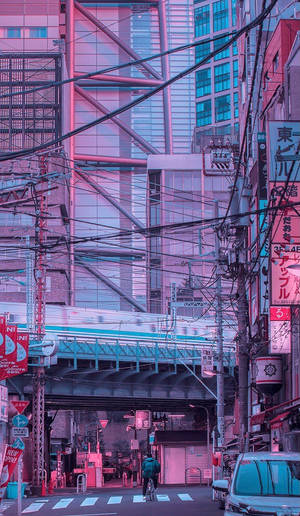 Tapet estetic Tokyo street pentru iPhone — iPhone estetic Fundal