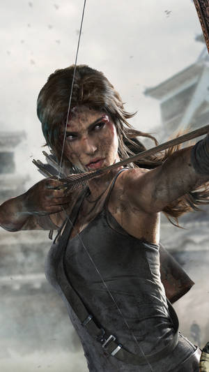 Tomb Raider Trage Cu Arcul Iphone — 9:16 Fundal