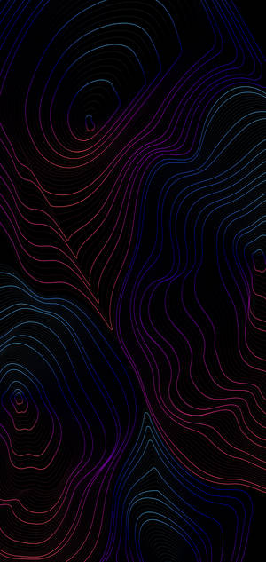 Topografie Culori Închise — iPhone 18 Pro Fundal