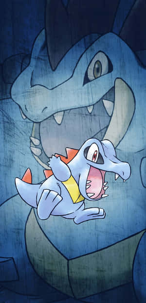 Totodile și Feraligatr — Pokemon Telefon Fundal