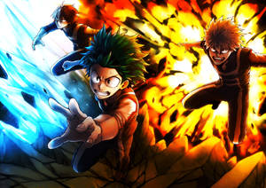 Fundal drăguț cu Todoroki, Midoriya și Bakugo — Todoroki drăguț Fundal