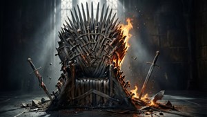 Tronul de Fier distrus de focul lui Drogon — Game of thrones sezonul 8 Fundal