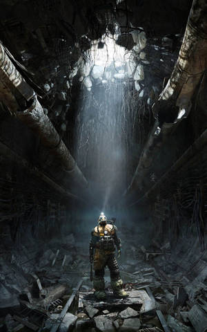 Fond de ecran Tunel deteriorat în Metro Exodus — Redmi Pad Fundal
