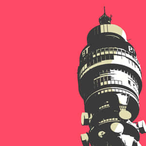 Turn BT Tower roșu estetic wallpaper — Roșu estetic GIF Fundal