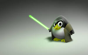 Tux cu tematică Star Wars pe desktop Linux oficial