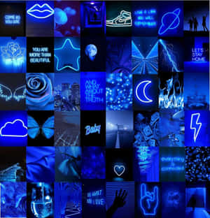 Imagini cu estetica albastru neon — Estetic albastru închis Fundal