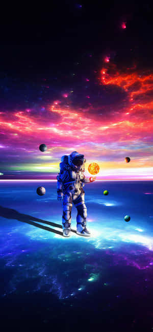 Astronaut iPhone — iPhone 15 Pro Fundal
