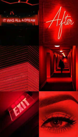 Fundal estetic neon — Neon roșu Fundal