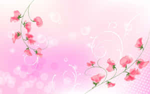 Fundal Floral Roz