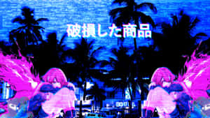 Fundal anime violet