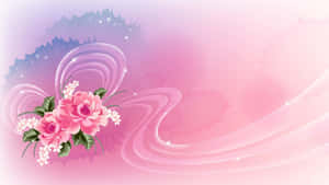 Fundal roz cu flori — Floare Roz Fundal