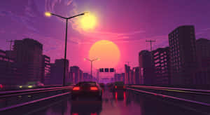 Fundal Neon City — Oraș neon Fundal