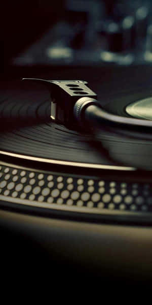 un platou negru de vinil