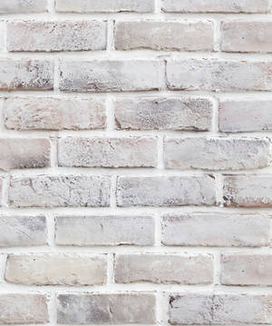Lime-washed white brick wallpaper in Stretcher Bond pattern — Motorola Razr Ultra 2026 Fundal