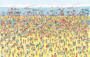 Unde e Waldo? Plaja aglomerată