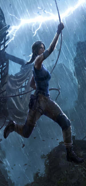 Fundal iPhone Xs Max Rise Of The Tomb Raider — iPhone Xs Fundal