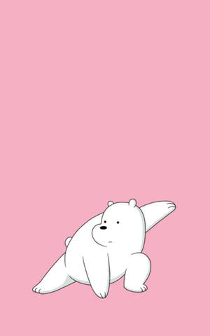 Ursul Ice Bear Desen Animats în Poziție de Luptă — Galaxy Tab Active5 Pro Fundal