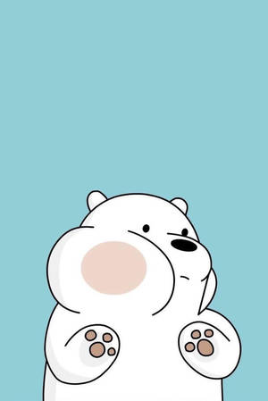 Ursul Ice Bear desen animat lipit de sticlă — Urs drăguț Fundal