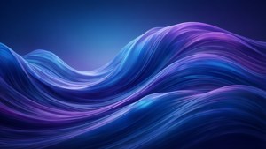 Artă abstractă cu valuri gradient pentru monitoare duale. — 3840x1080 Fundal