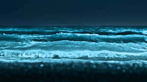 Valuri oceanice maiestuoase care se sparg pe țărm — Valuri oceanice Fundal